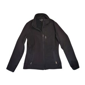 CB Sports Black Softshell Jacket Full Zip Pockets Fleece Lined Size S